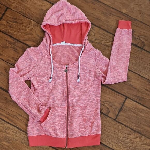 Peach Zip-Up Hoodie By ROXY JR. Large - Picture 1 of 5